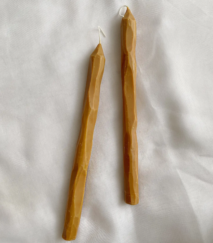 Hand Carved Toffee Candlestick, sold separately