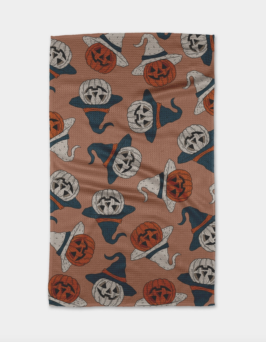 Jack-O'-Lanterns Tea Towel