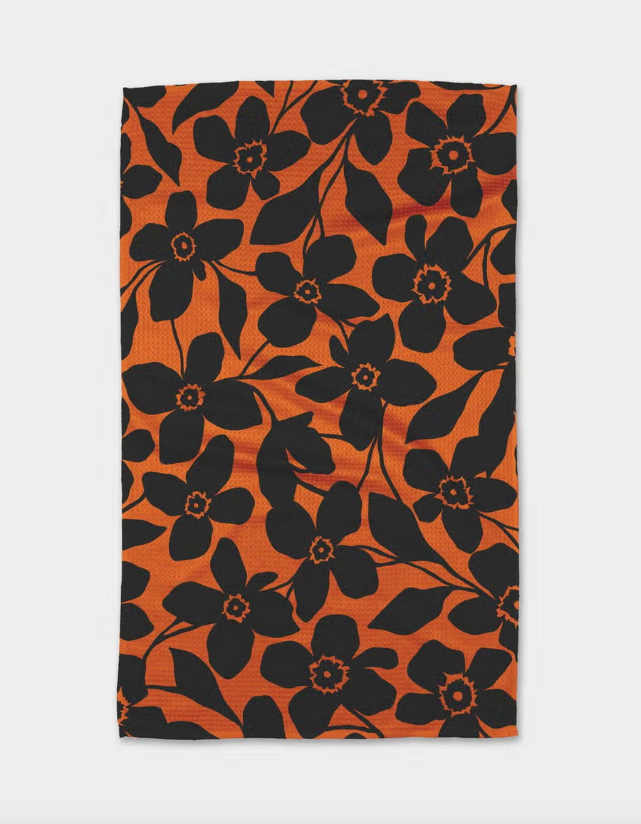 Spooky Floral Tea Towel