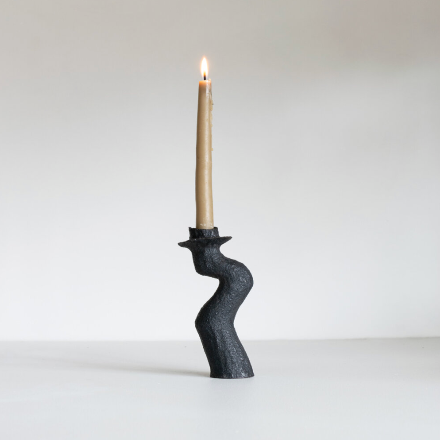 Lumena Candle Holder Single, Black