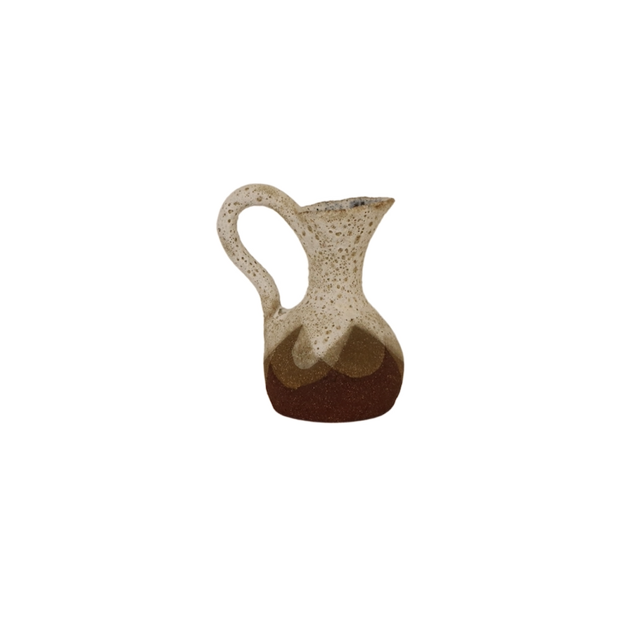 Beige/Terracotta Pitcher