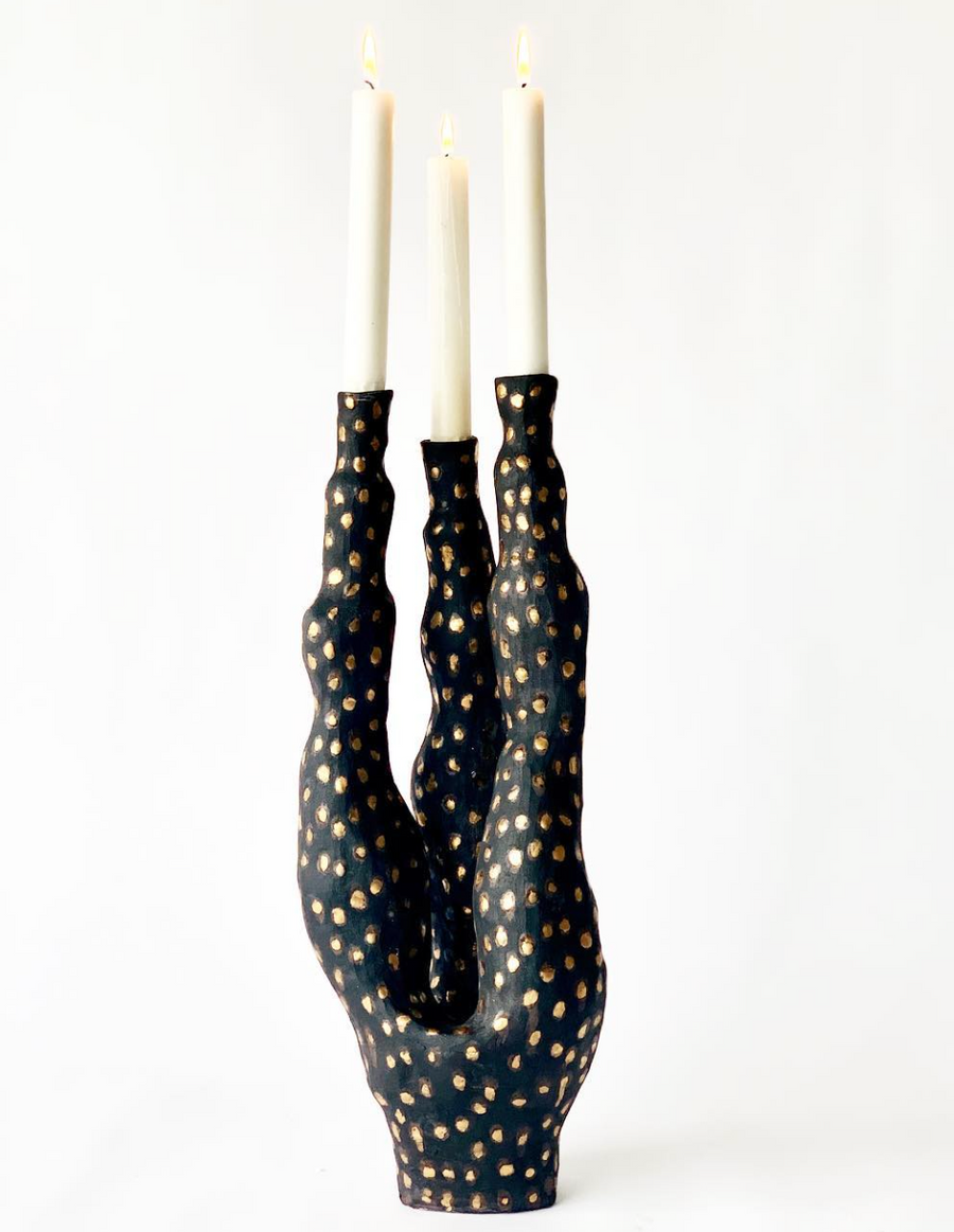 Gold Dot Candelabra