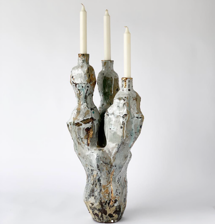 Faux Artifact Candelabra