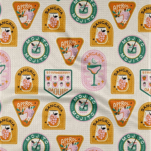 Cocktail Scout Badges Tea Towel