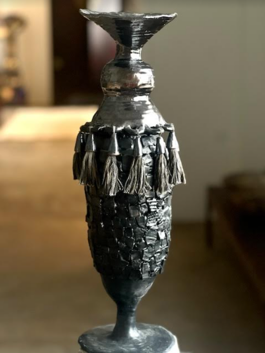 Gunmetal Tassel Vessel