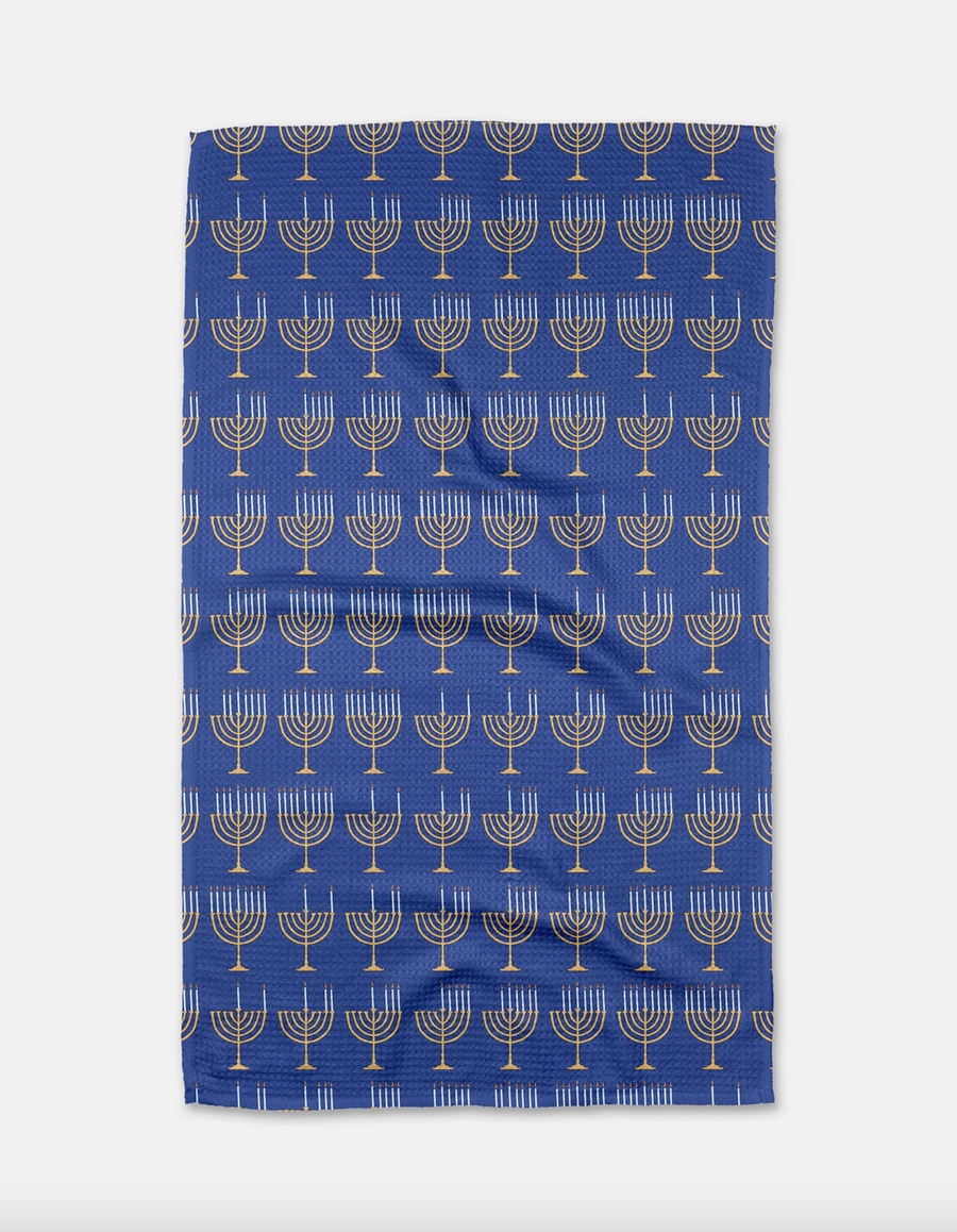 Come Light the Menorah Tea Towel