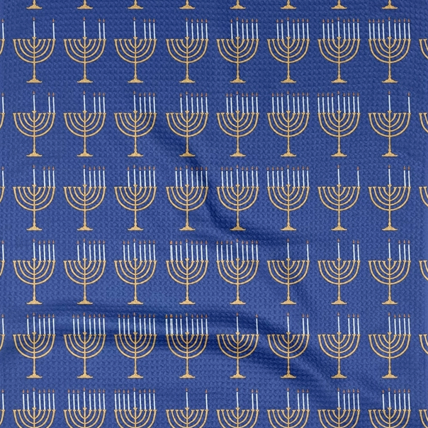 Come Light the Menorah Tea Towel