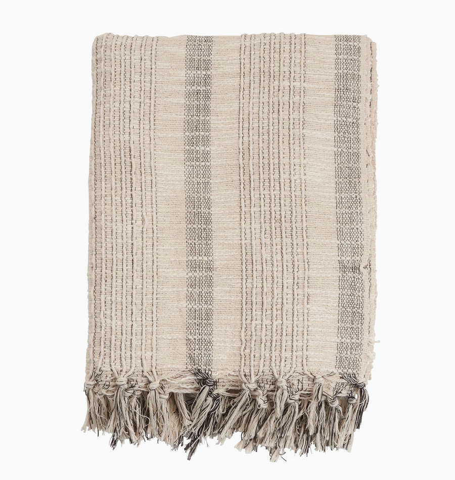 Striped Woven Throw