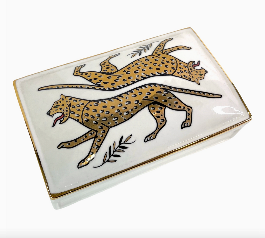 Duo Leopard Ceramic Box