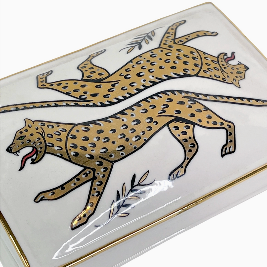 Duo Leopard Ceramic Box