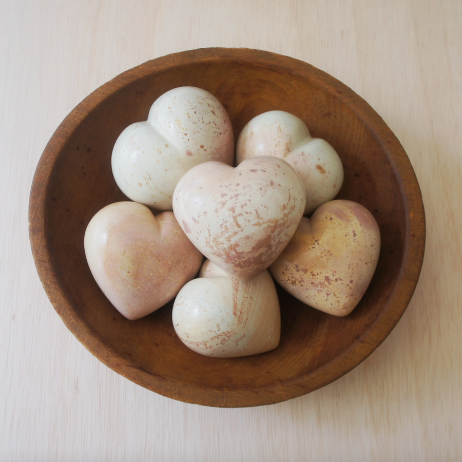 Natural Soapstone Heart