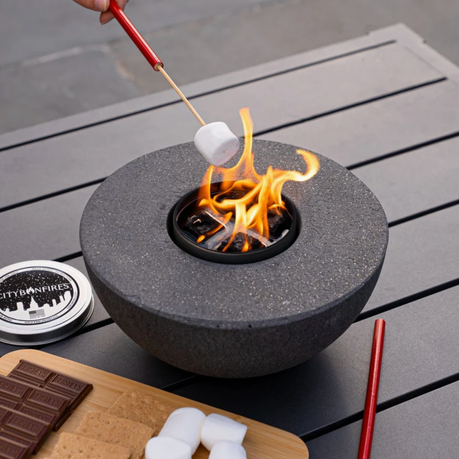 Concrete Semi-Round Fire Pit