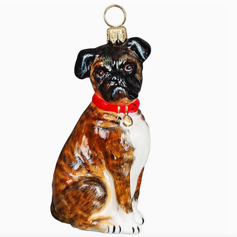 Floppy Ears Boxer Ornament