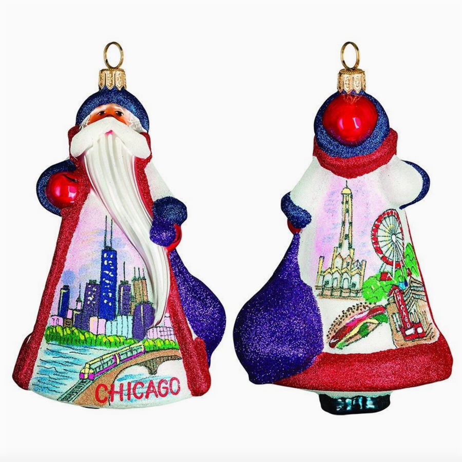 Chicago Santa Ornament