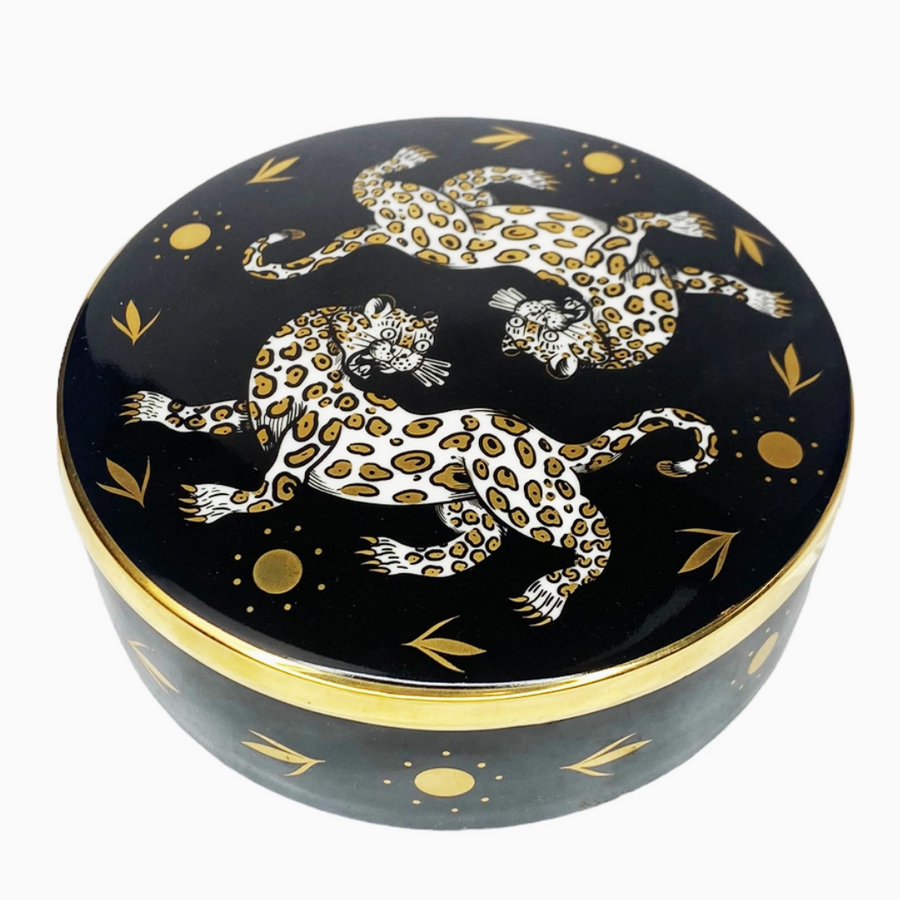 Leopard Horizon Ceramic Trinket Box