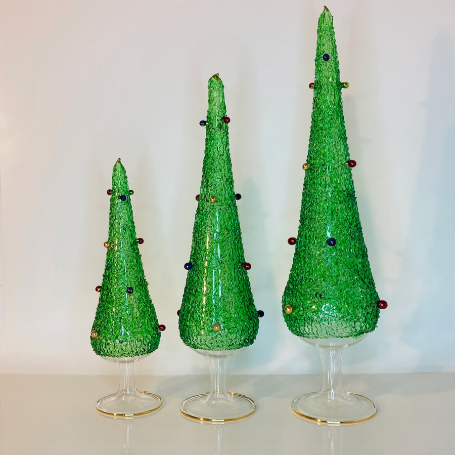 Glass Tabletop Christmas Tree