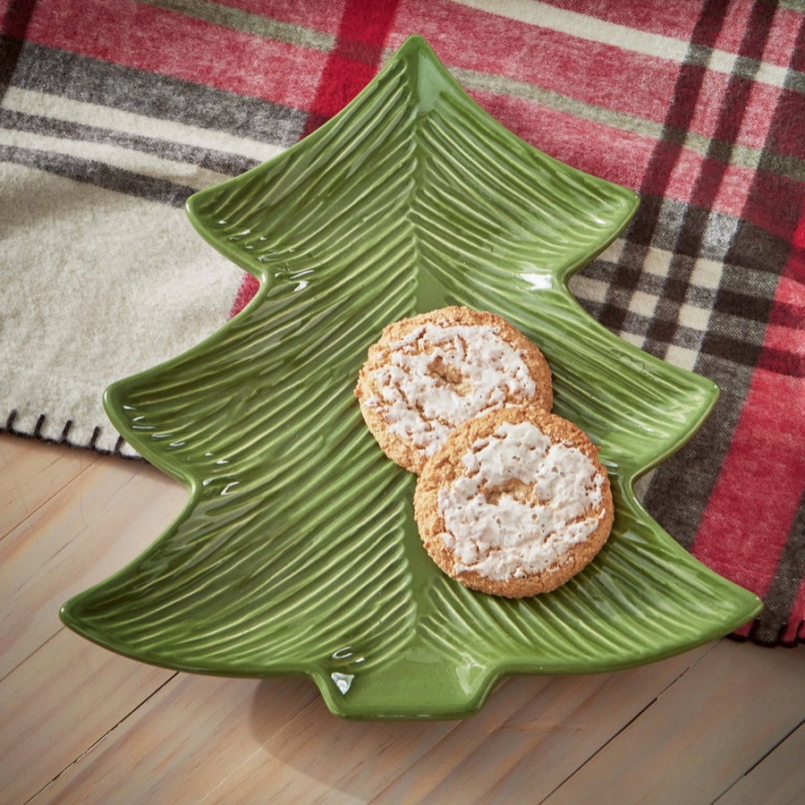 Light Green Tree Serving Platter