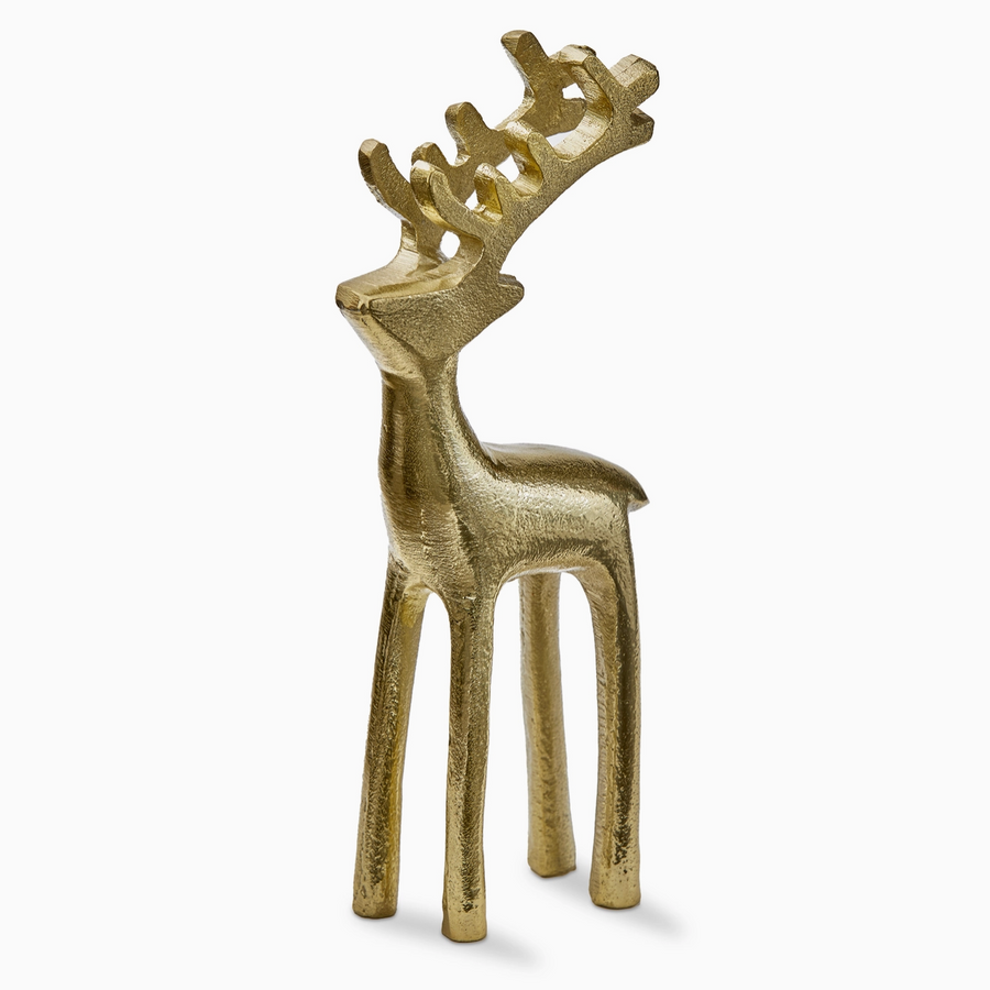 Gold Reindeer Silhouette Figurine, Large