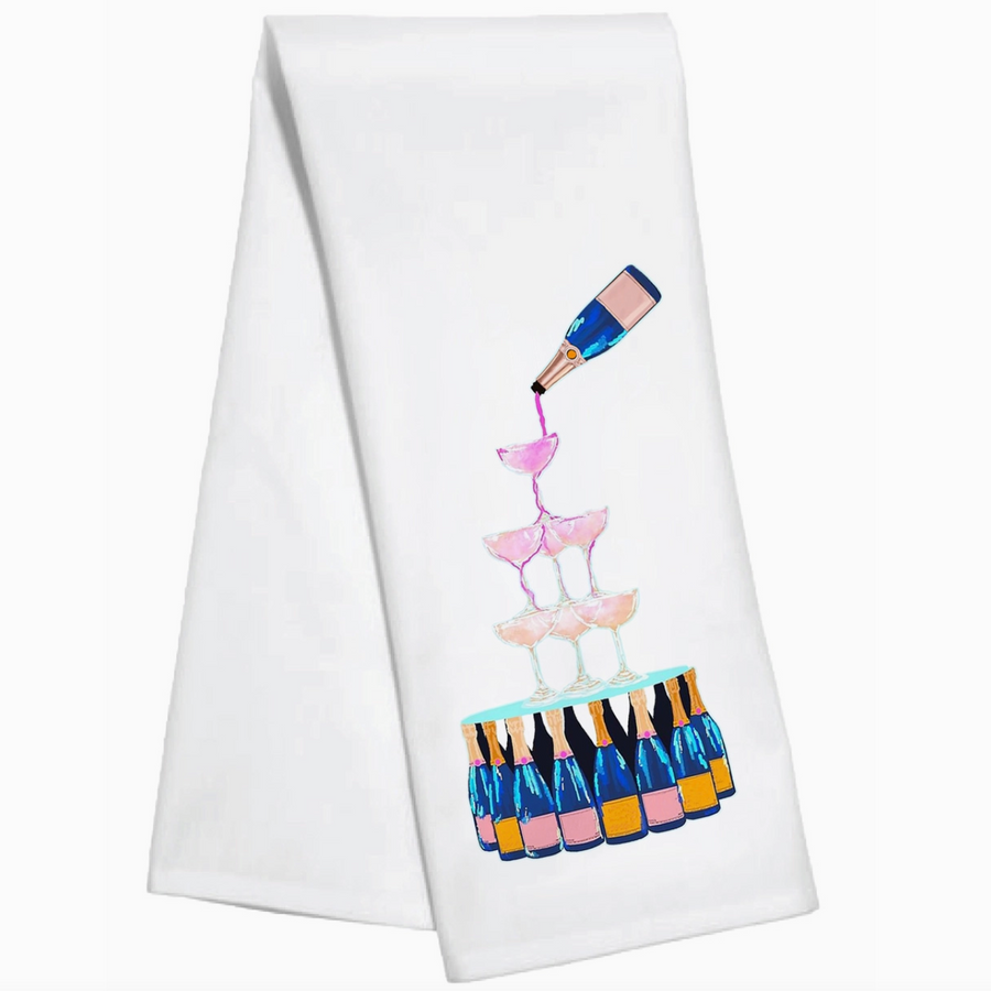 Pour Champagne Kitchen Towel