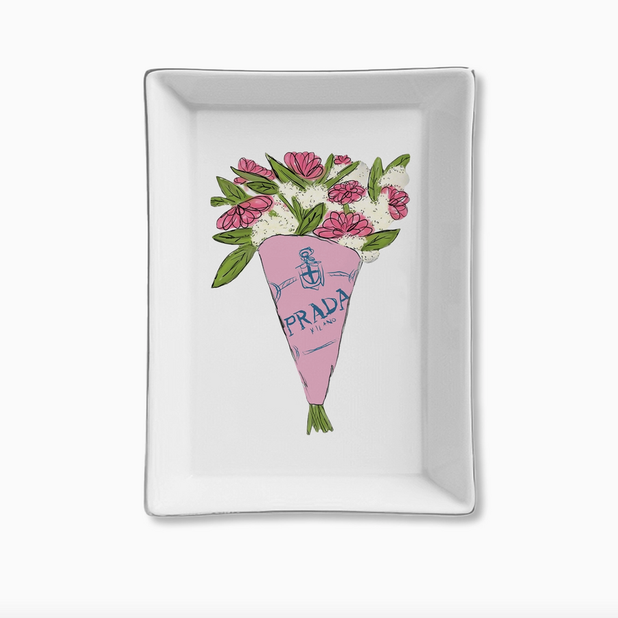 Bouquet Ceramic Tray