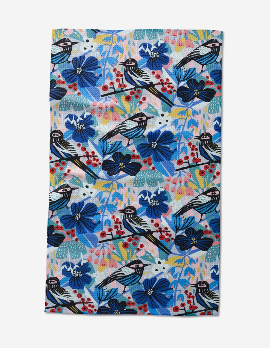 Birds and Berries Tea Towel