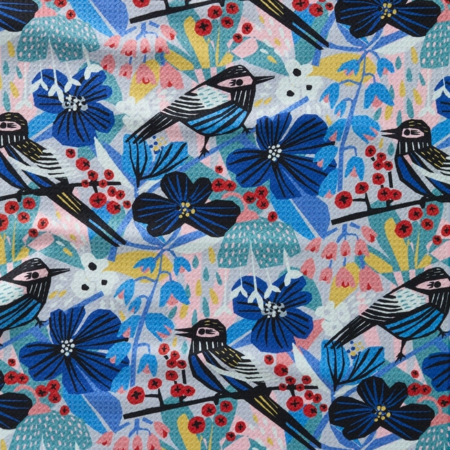 Birds and Berries Tea Towel