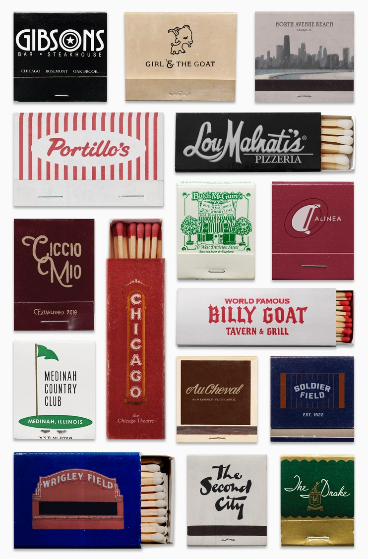 Chicago Matchbook Collage