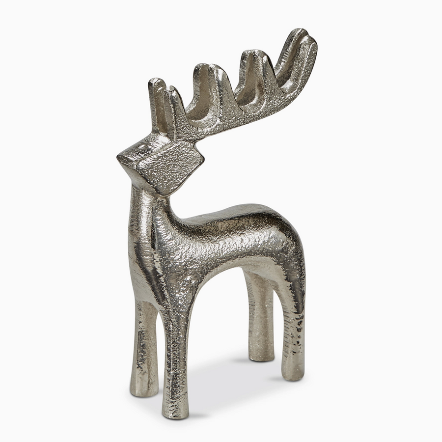 Silver Reindeer Silhouette Figurine