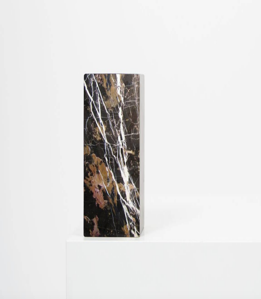 Marble Asymmetric Bookends, Golden Black