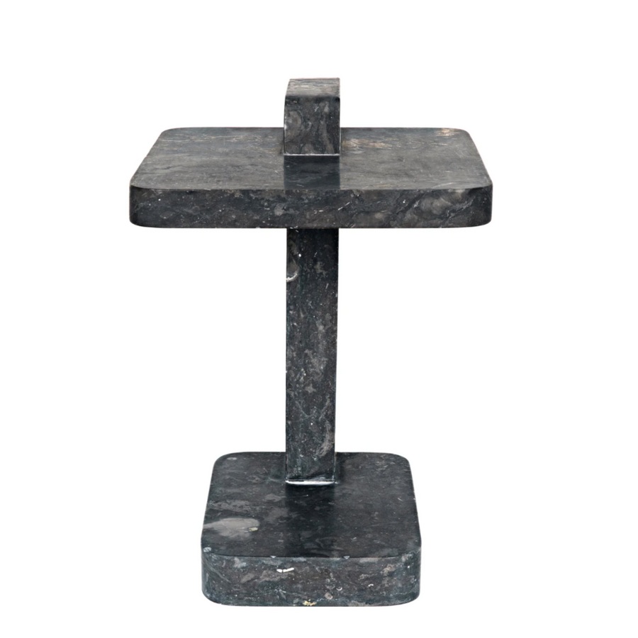 Noir North Side Table, Black Marble