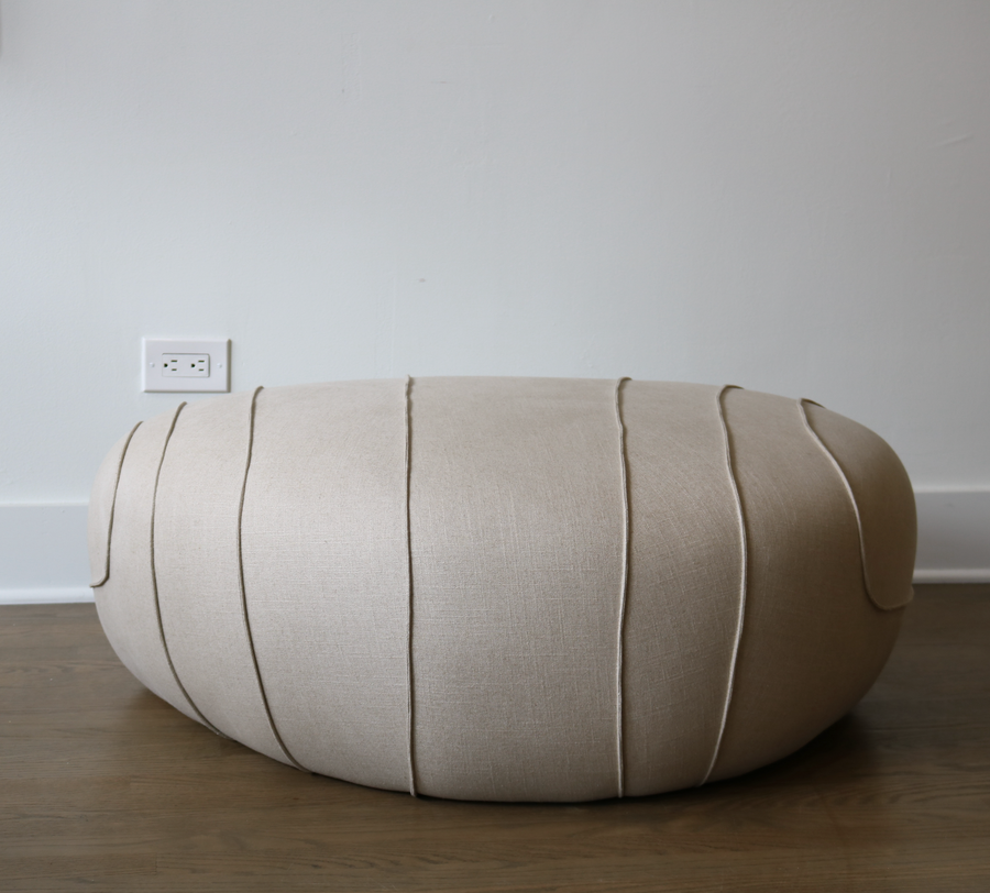 Verellen Lola Small Pouf, Bruges Natural